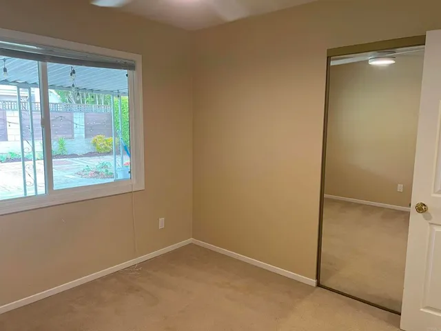 an empty room with a window