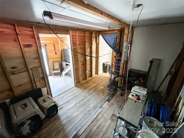 a room with musical instruments