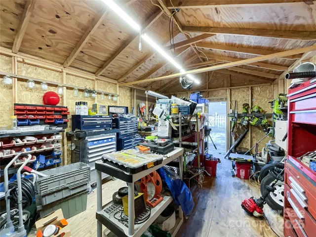 a view of a storage room with washer and dryer