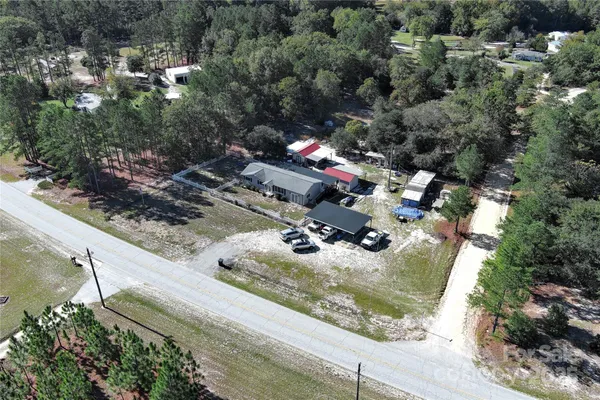 an aerial view of multiple house