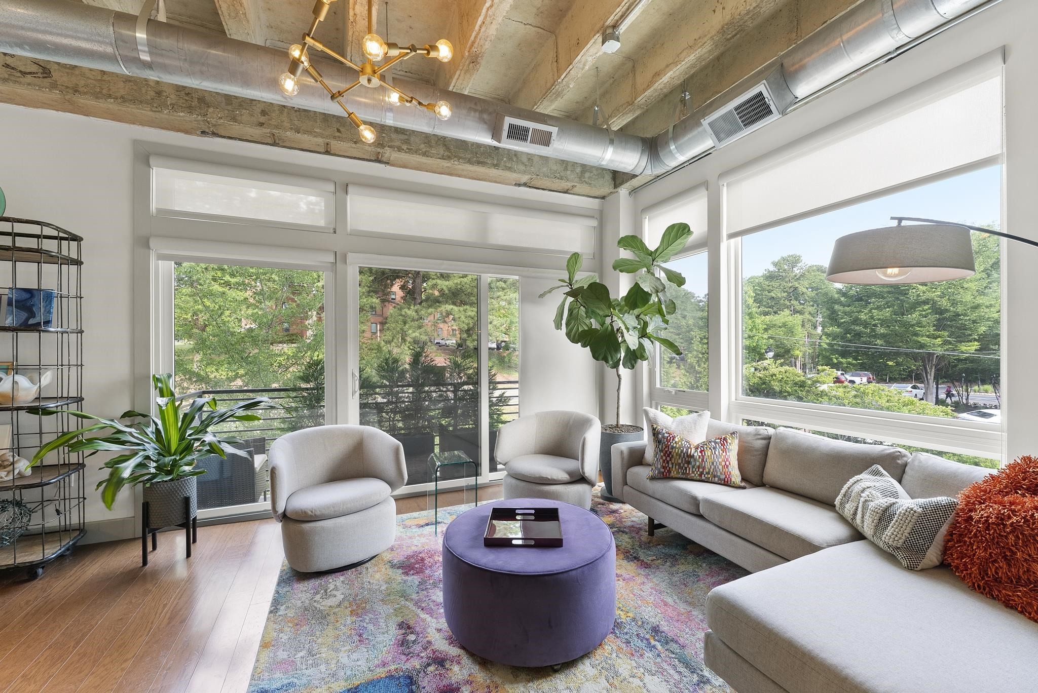 1300 St Marys Street, Unit 306 Raleigh, NC 27605 - Photo 2 of 30 a living room with furniture and a potted plant