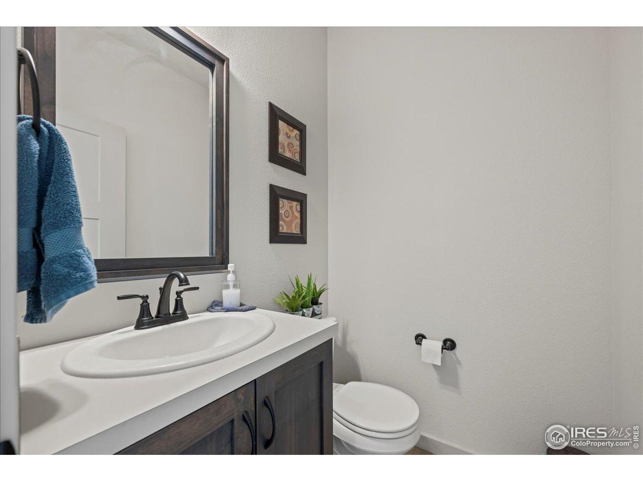 1088 Blue Bell Road Berthoud, CO 80513 - Photo 17 of 33 a bathroom with a sink and a mirror