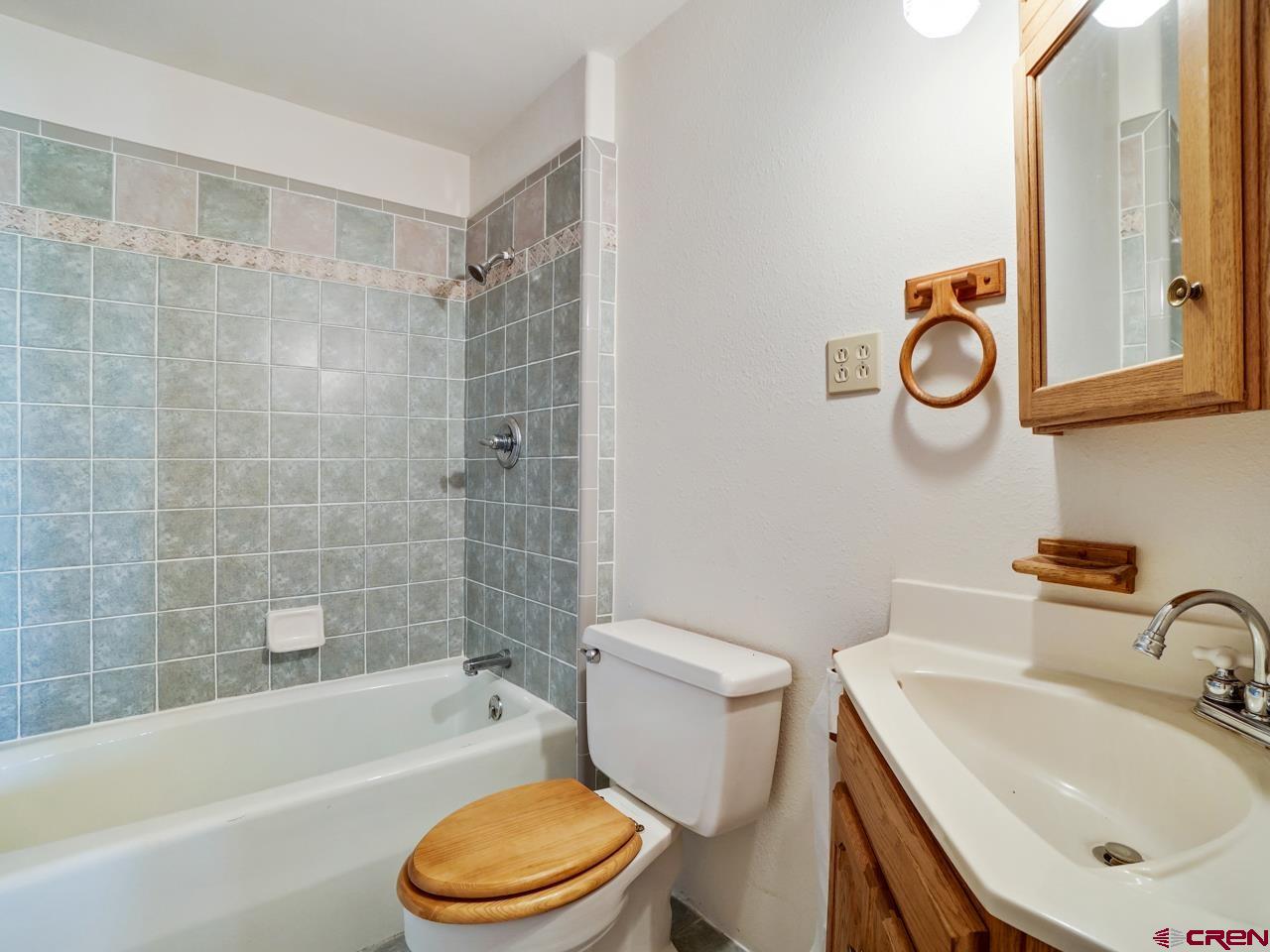 19795 High Park Road Cedaredge, CO 81413 - Photo 21 of 35 a bathroom with a sink a toilet and a bathtub