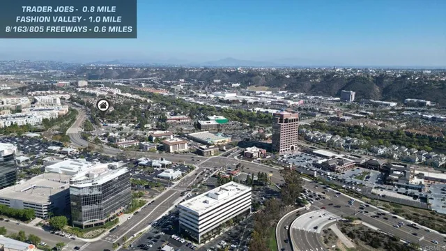 an aerial view of a city