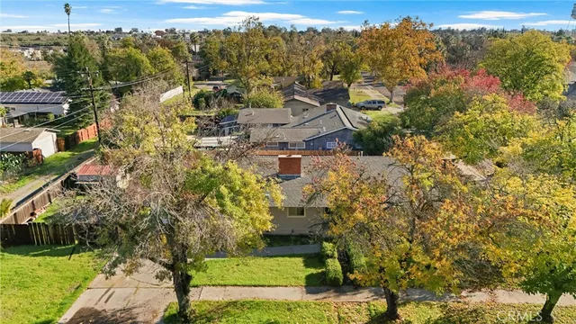 a view of a house with a small yard