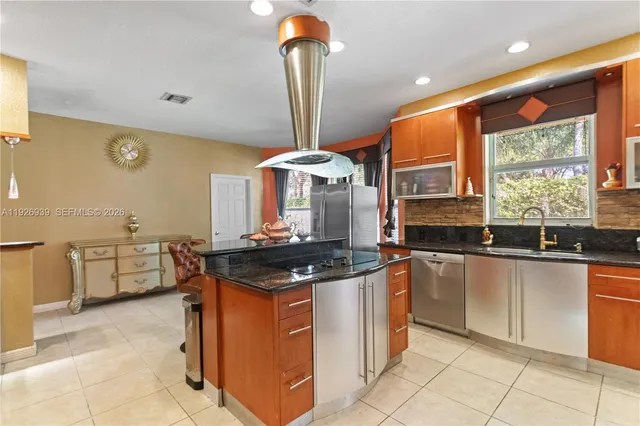 a view of a porch with furniture