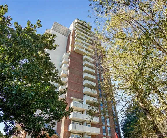 a view of a tall building