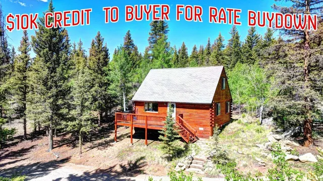 an outdoor space with seating area