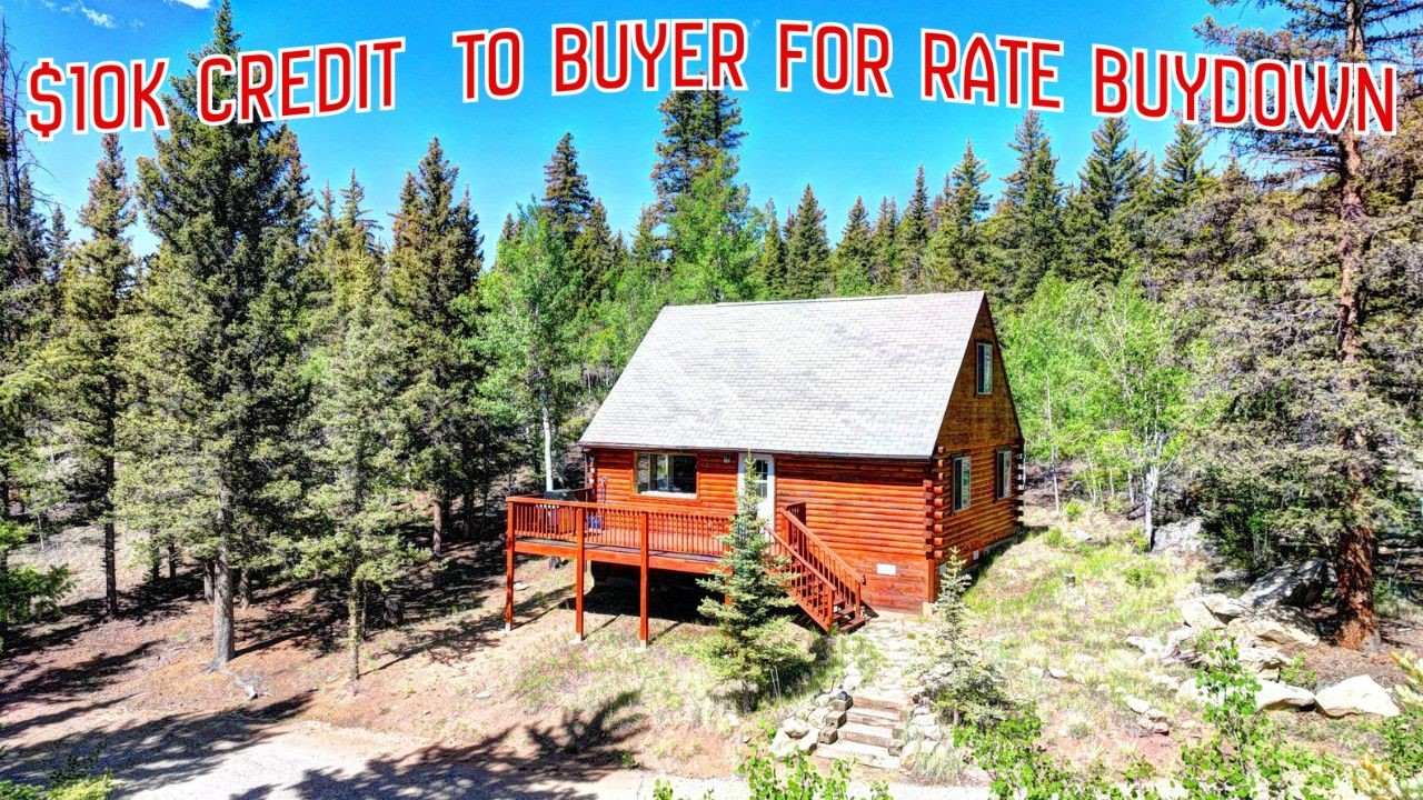 an outdoor space with seating area