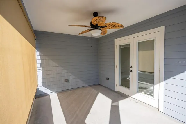 a view of a backyard with pathway