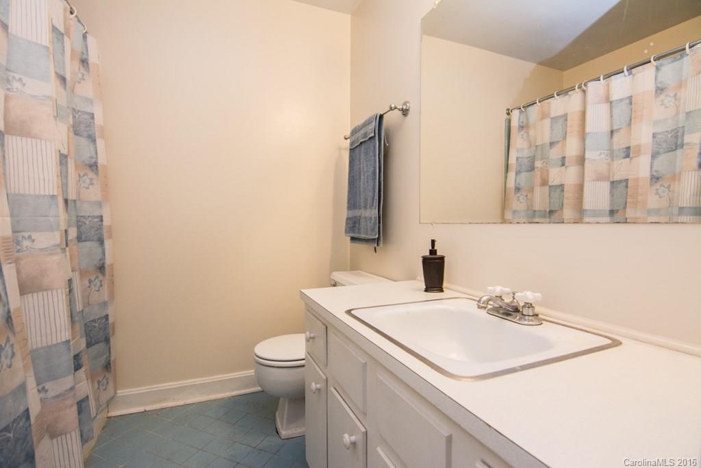 7424 Watercrest Road, Unit 14 Charlotte, NC 28210 - Photo 19 of 21 a bathroom with a sink a toilet and shower curtain