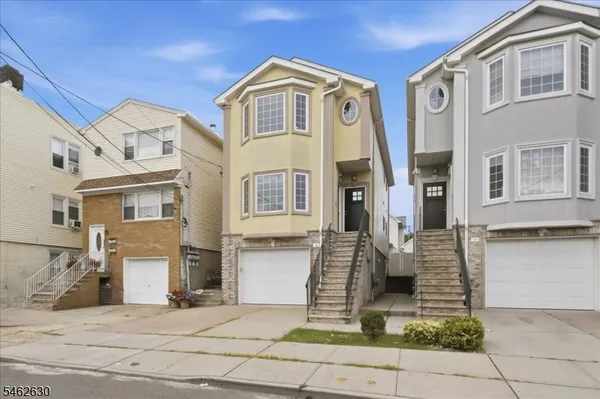 a front view of a residential houses