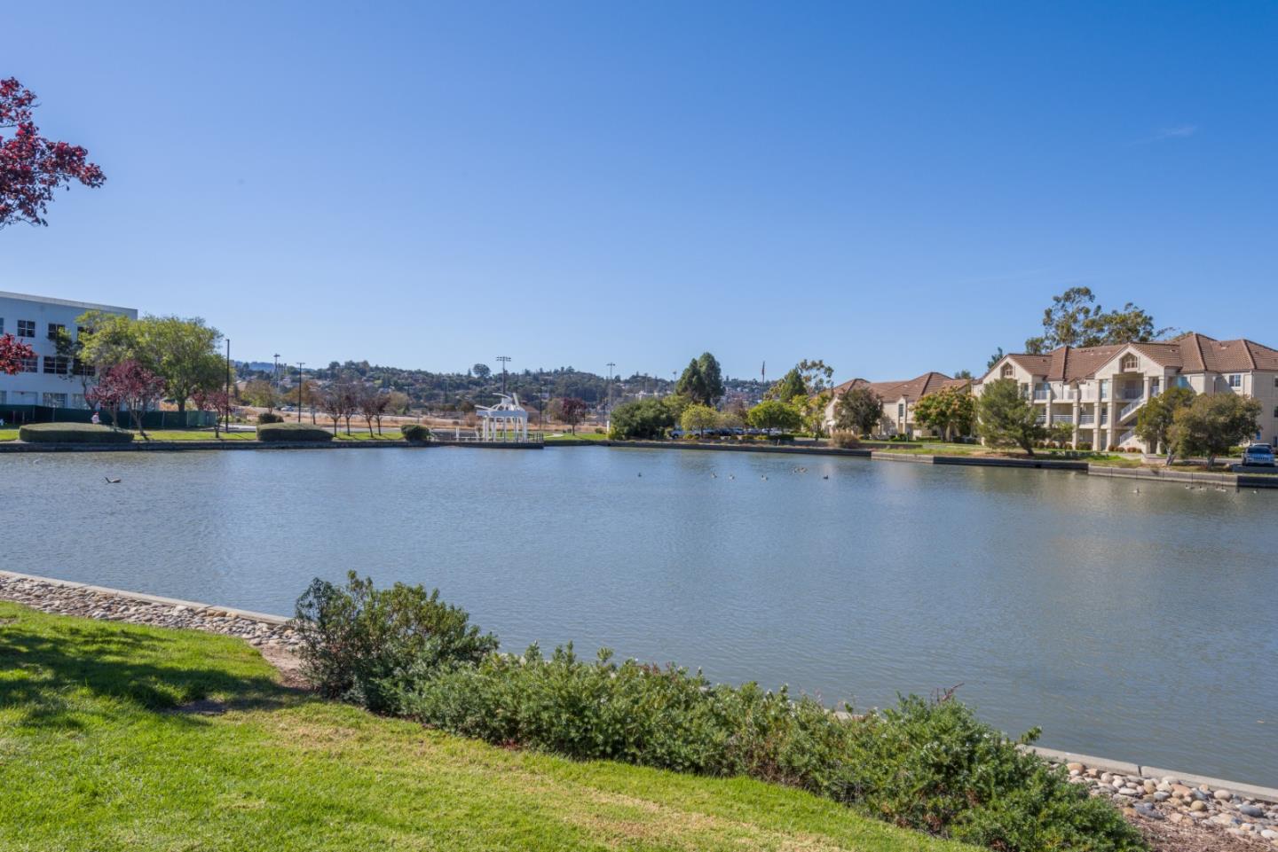 100 Farallon Drive Belmont, CA 94002 - Photo 28 of 29 a view of a lake with houses in the back