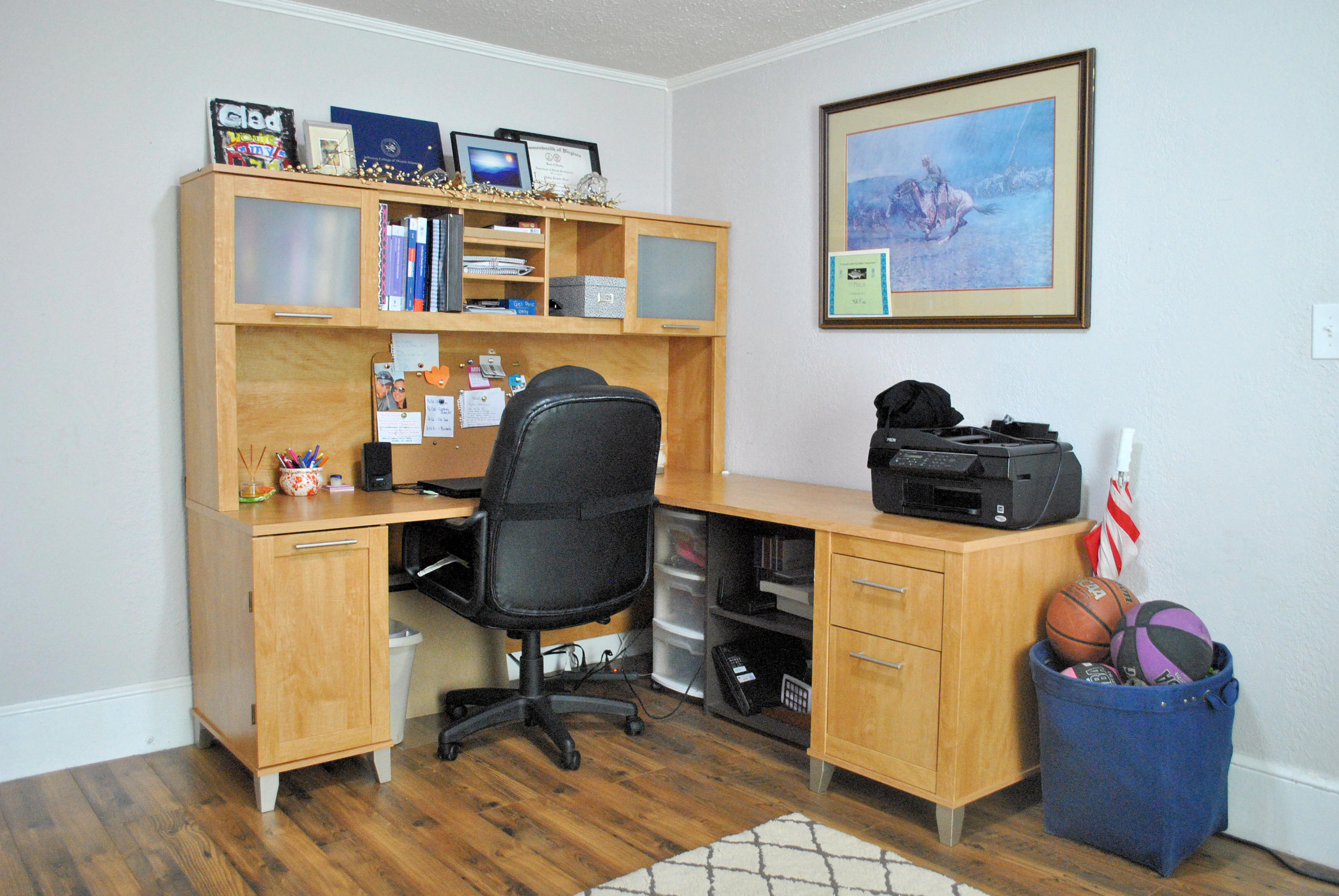 679 Union Valley Road Riner, VA 24149 - Photo 26 of 69 a workspace with furniture and a book shelf