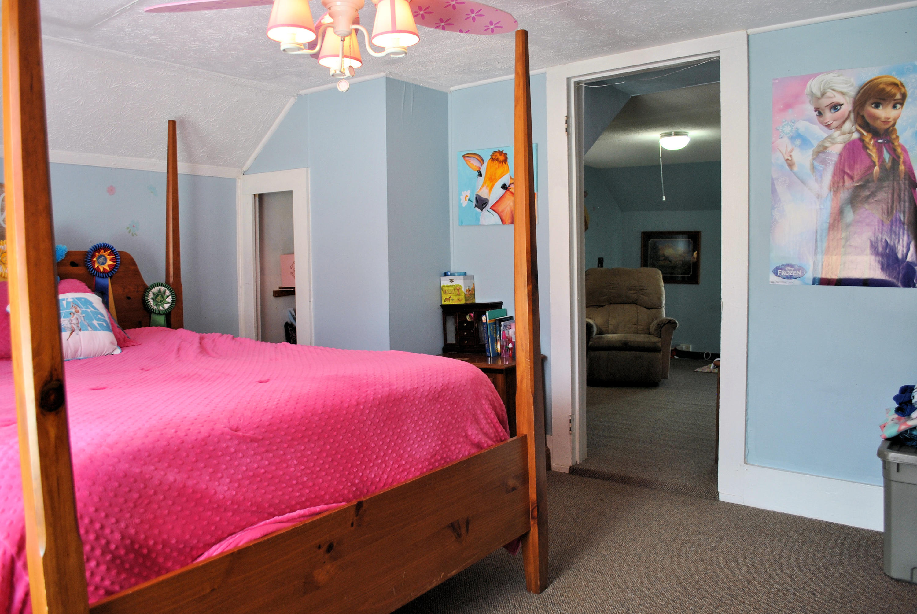 679 Union Valley Road Riner, VA 24149 - Photo 45 of 69 a bed room with a bed and a large mirror