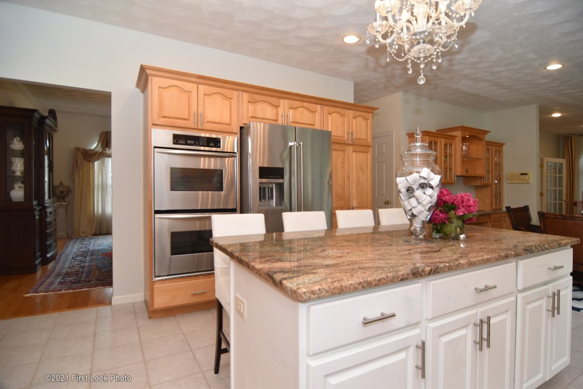 64 Red Hawk Drive Cranston, RI 02921 - Photo 9 of 49 KITCHEN SHOWING DOUBLE OVENS AND CENTER ISLAND