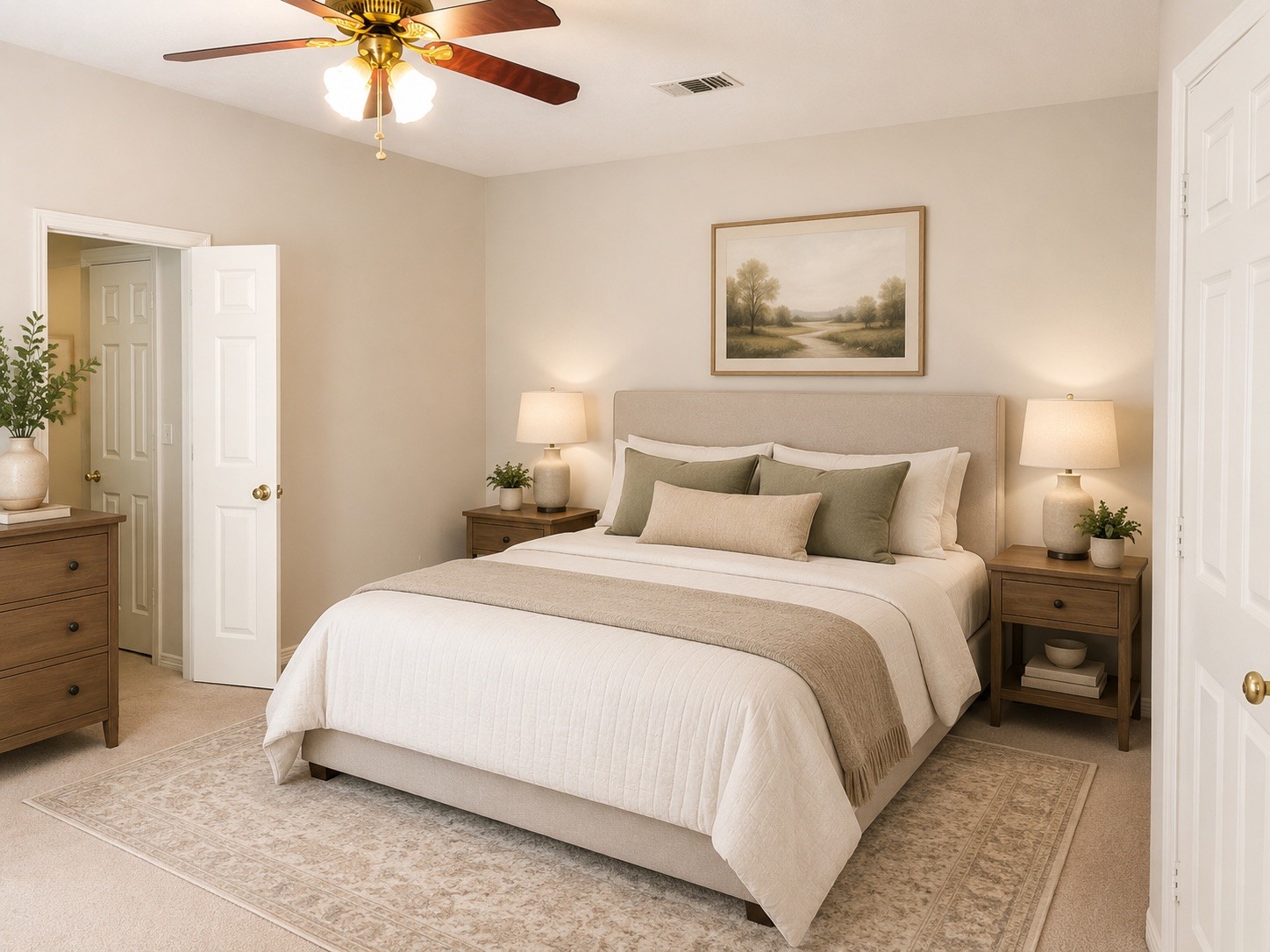 195 Coral Gables Trinity, TX 75862 - Photo 36 of 50 a bedroom with a bed and a chandelier
