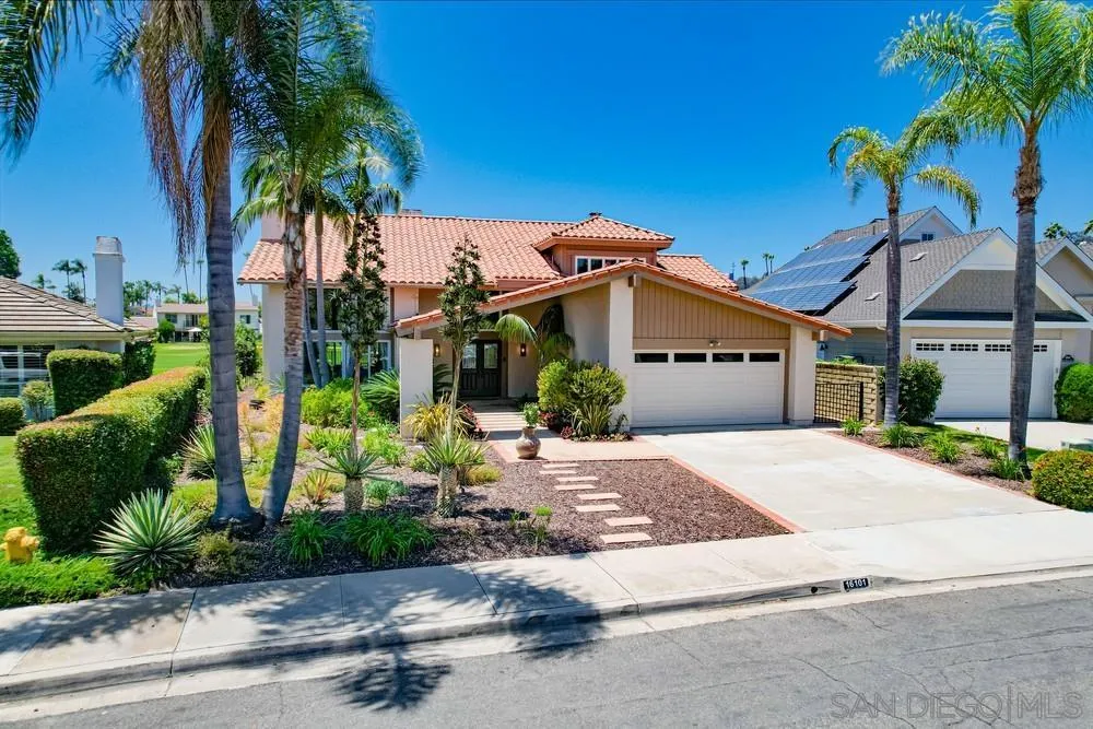 16101 Via Madera Circa West Rancho Santa Fe, CA 92091 - Photo 51 of 56 a row of palm trees in front of house