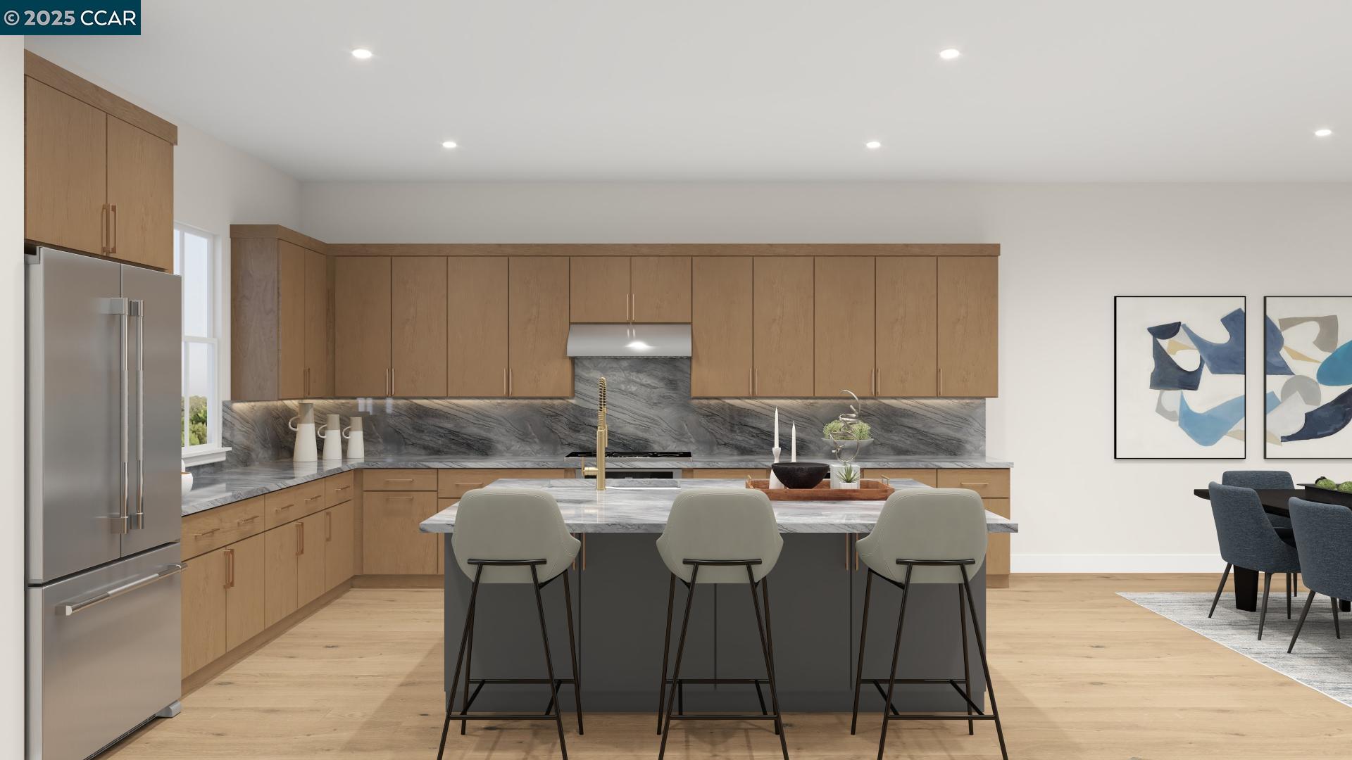 a kitchen with granite countertop a sink and cabinets