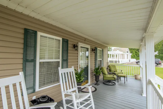 a view of a house with a balcony