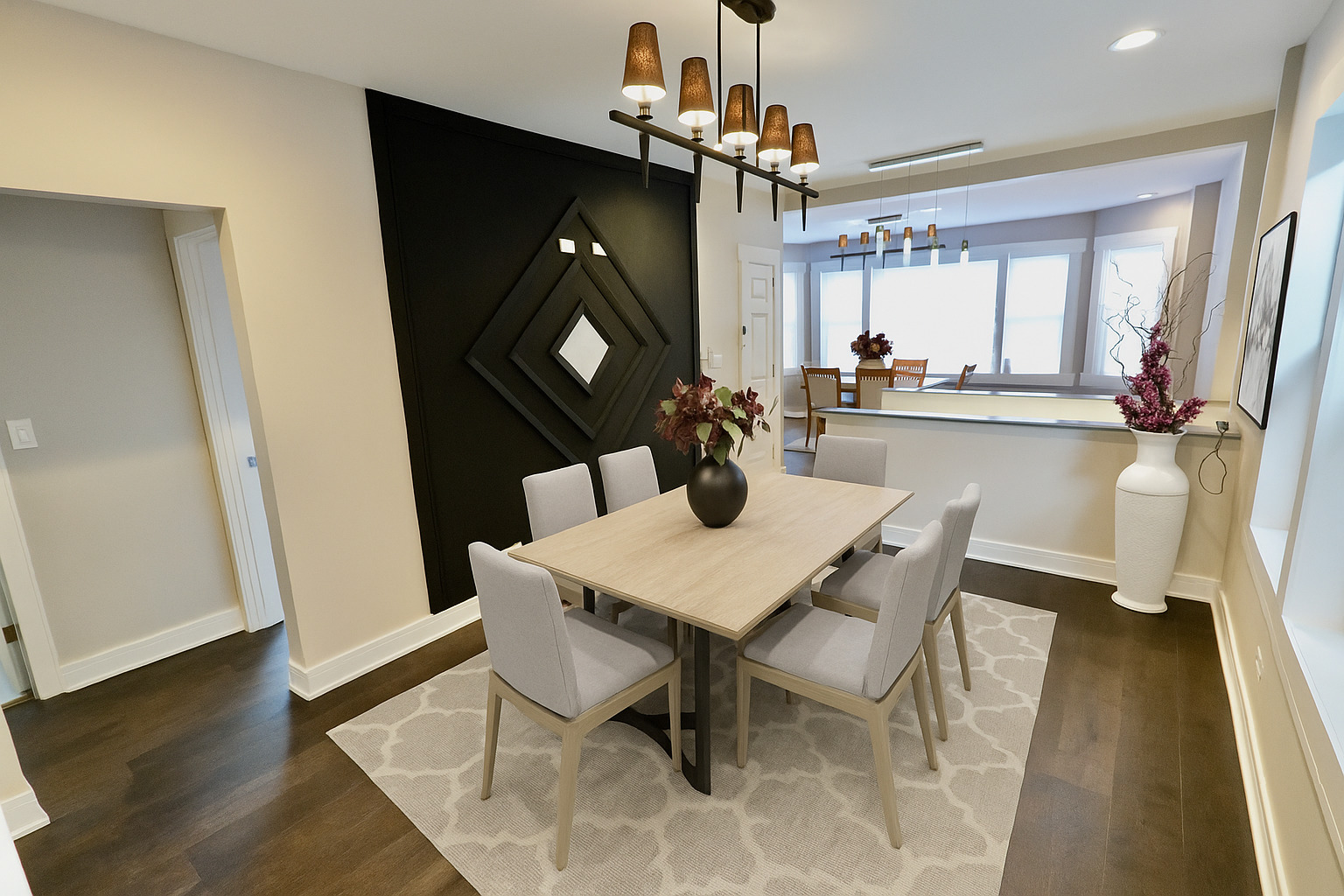 8734 South Honore Street Chicago, IL 60620 - Photo 5 of 33 a view of a dining room with furniture and wooden floor