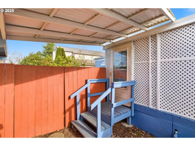 a view of a backyard with a garden