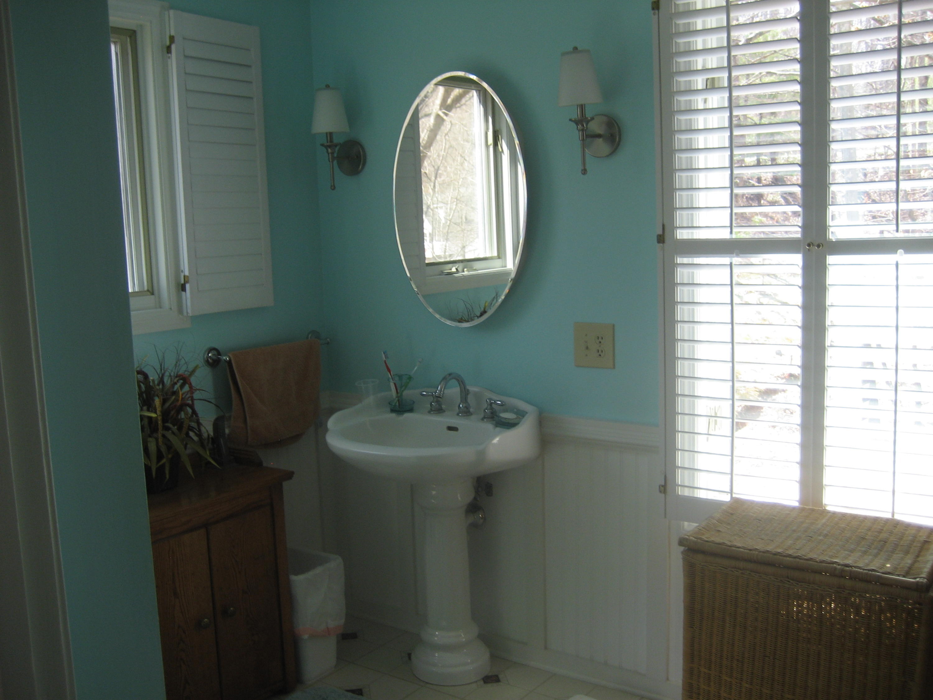 575 Highland Lake Road Union Hall, VA 24176 - Photo 13 of 18 a bathroom with a sink and a mirror