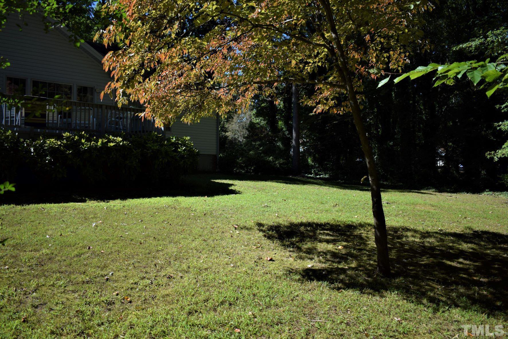 2204 Rangecrest Road Raleigh, NC 27612 - Photo 26 of 28 Large Back Yard with Dogwood