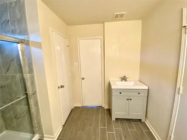 a view of bathroom with shower