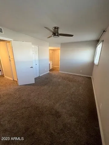 an empty room with a window