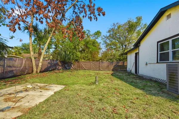 a backyard of a house