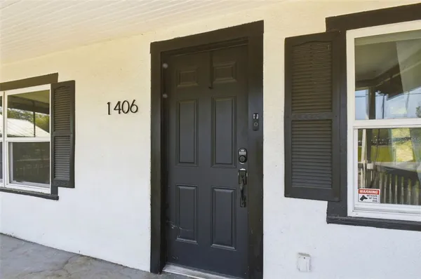 a view of front door