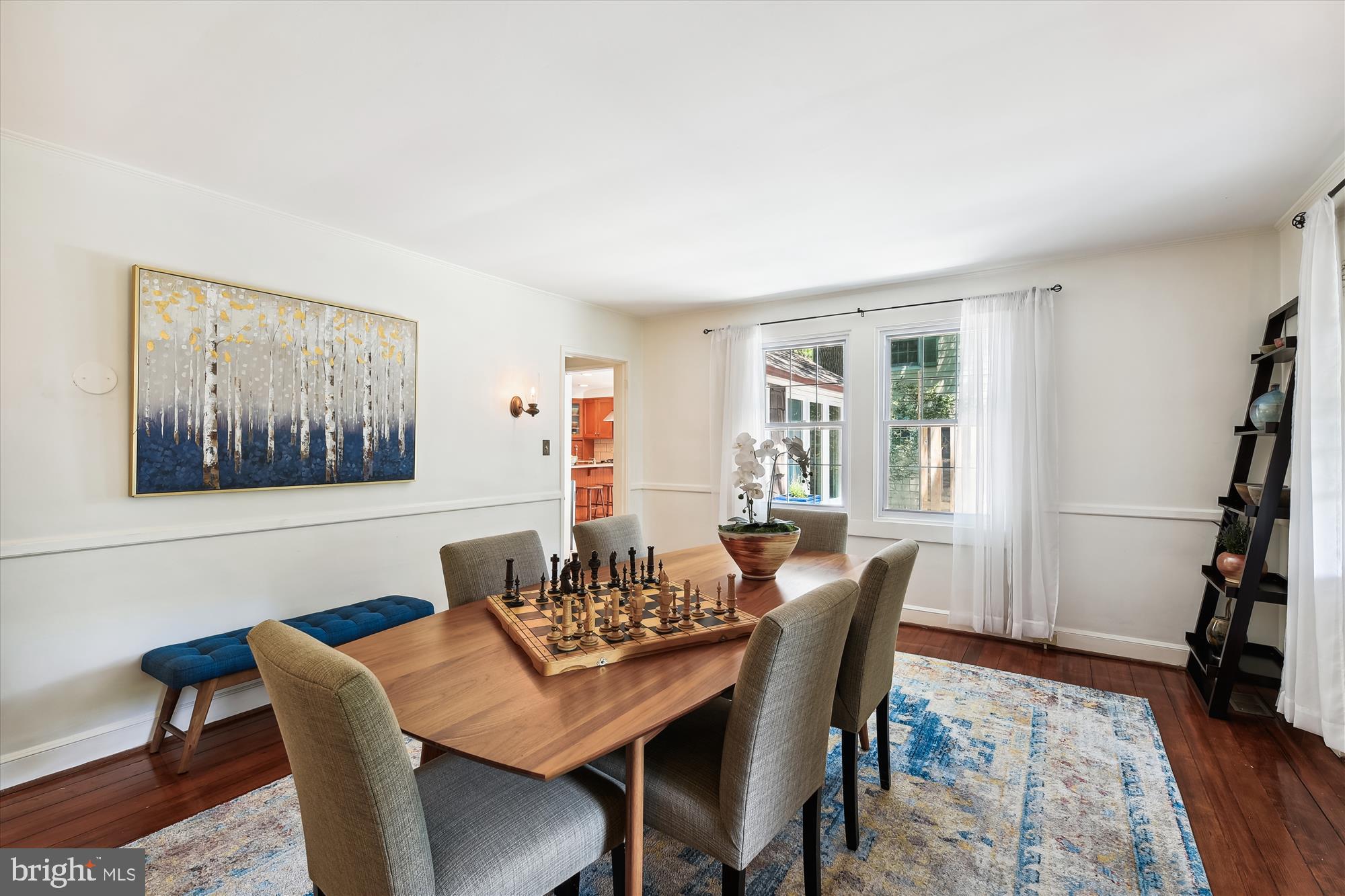 201 Cedarcroft Road Baltimore, MD 21212 - Photo 12 of 88 Elegant Dining Room with chair rail & wood floors