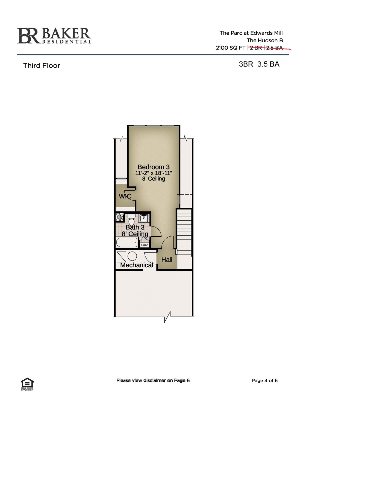 3923 Milltown Rdg Run Raleigh, NC 27612 - Photo 23 of 23 3rd Floor Plan