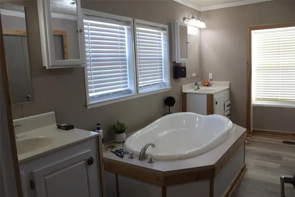 a bathroom with a sink and a bathtub