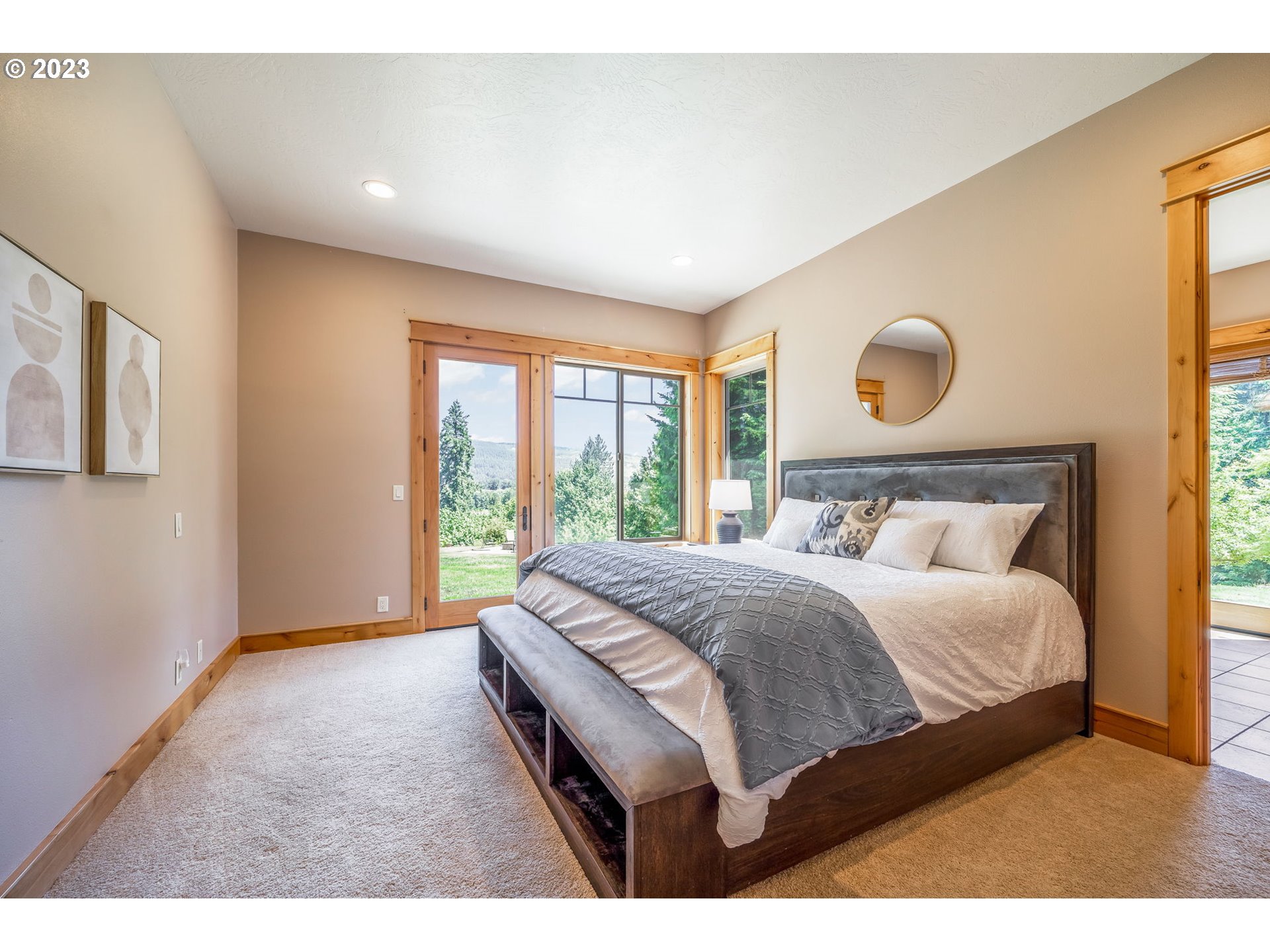 40091 Deerhorn Road Springfield, OR 97478 - Photo 24 of 46 a bedroom with a large bed and a window