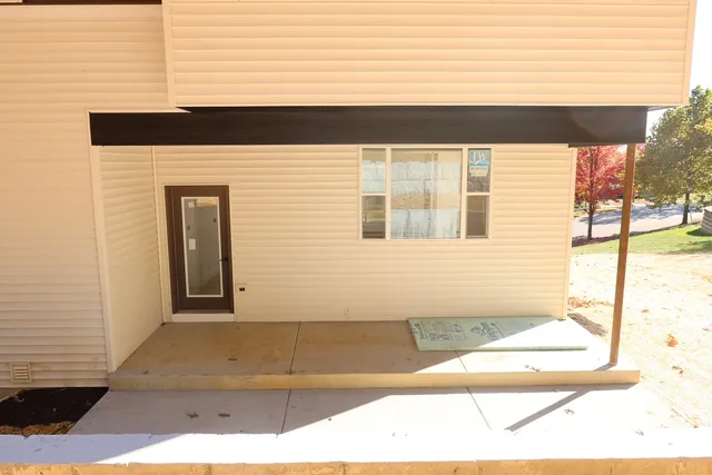 a view of a door of a house