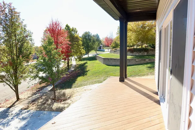 a view of a balcony with lake view