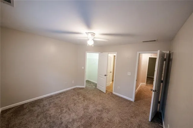 a view of balcony with wooden floor