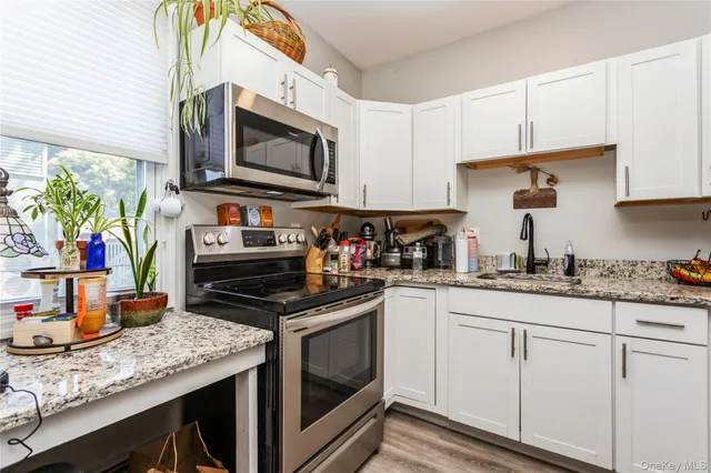 a kitchen with stainless steel appliances granite countertop a sink and a stove