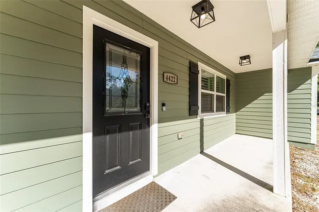 a view of a entryway door of the house