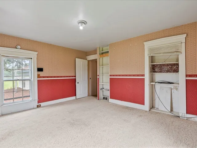 a view of an entryway with a window