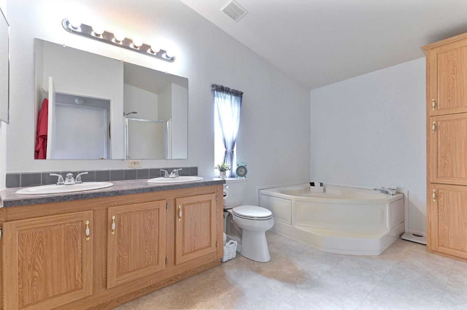 1400 West Marlette Street, Unit 2 Ione, CA 95640 - Photo 38 of 79 a spacious bathroom with a double vanity sink mirror and a bathtub