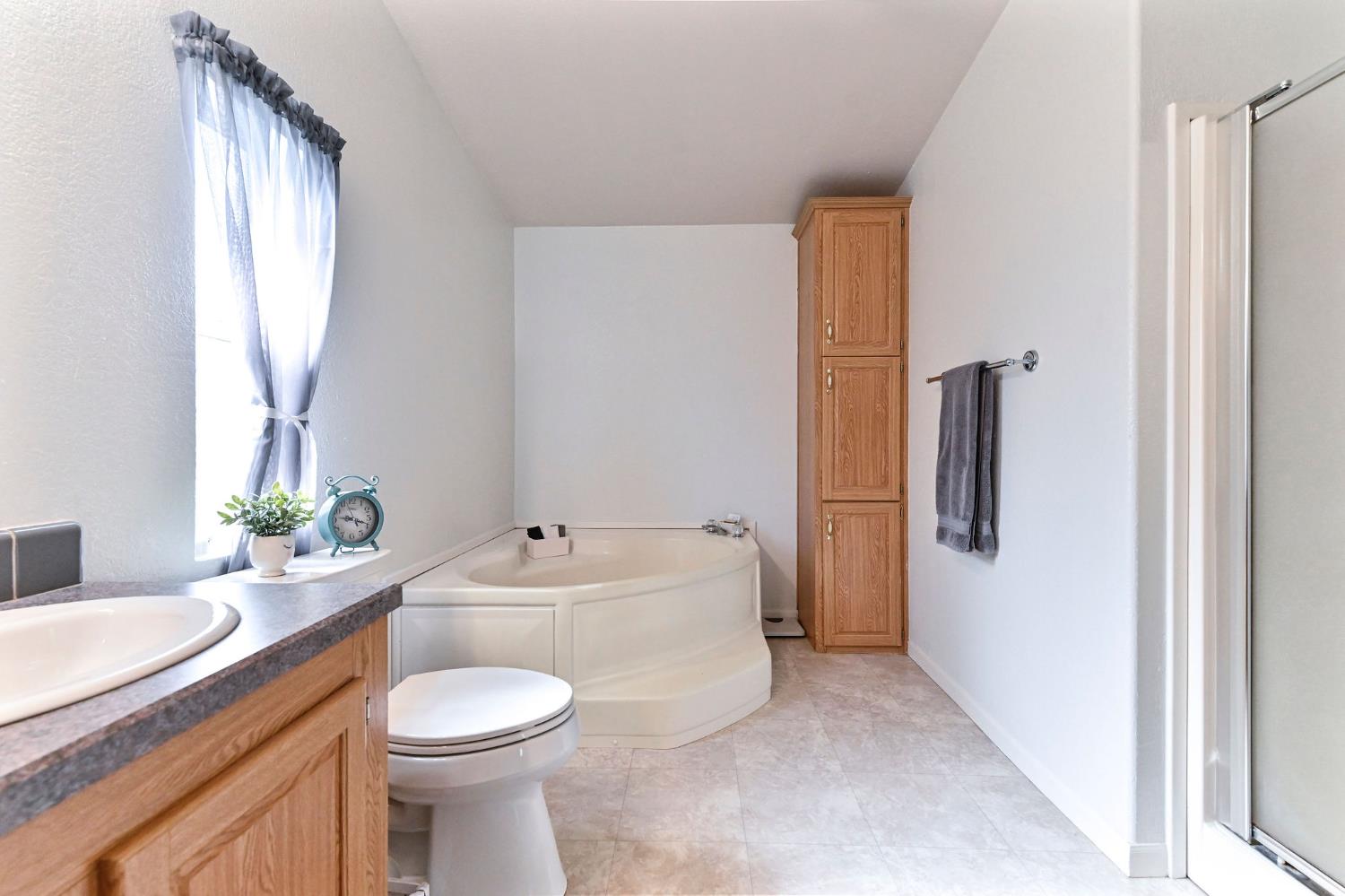 1400 West Marlette Street, Unit 2 Ione, CA 95640 - Photo 39 of 79 a spacious bathroom with a granite countertop sink toilet and shower