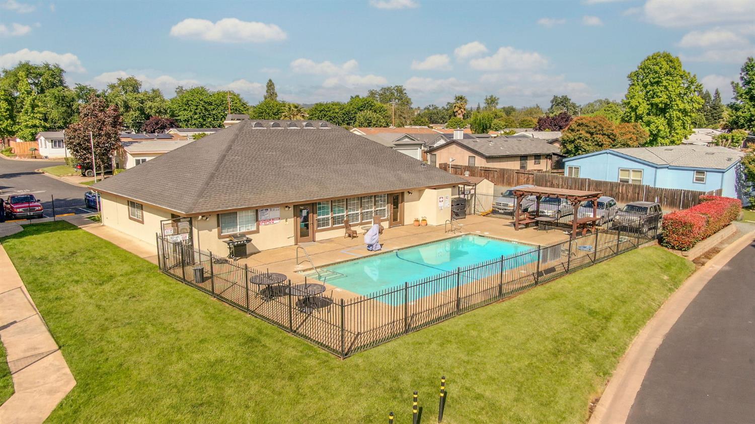 1400 West Marlette Street, Unit 2 Ione, CA 95640 - Photo 70 of 79 an aerial view of a house having swimming pool patio and lake view