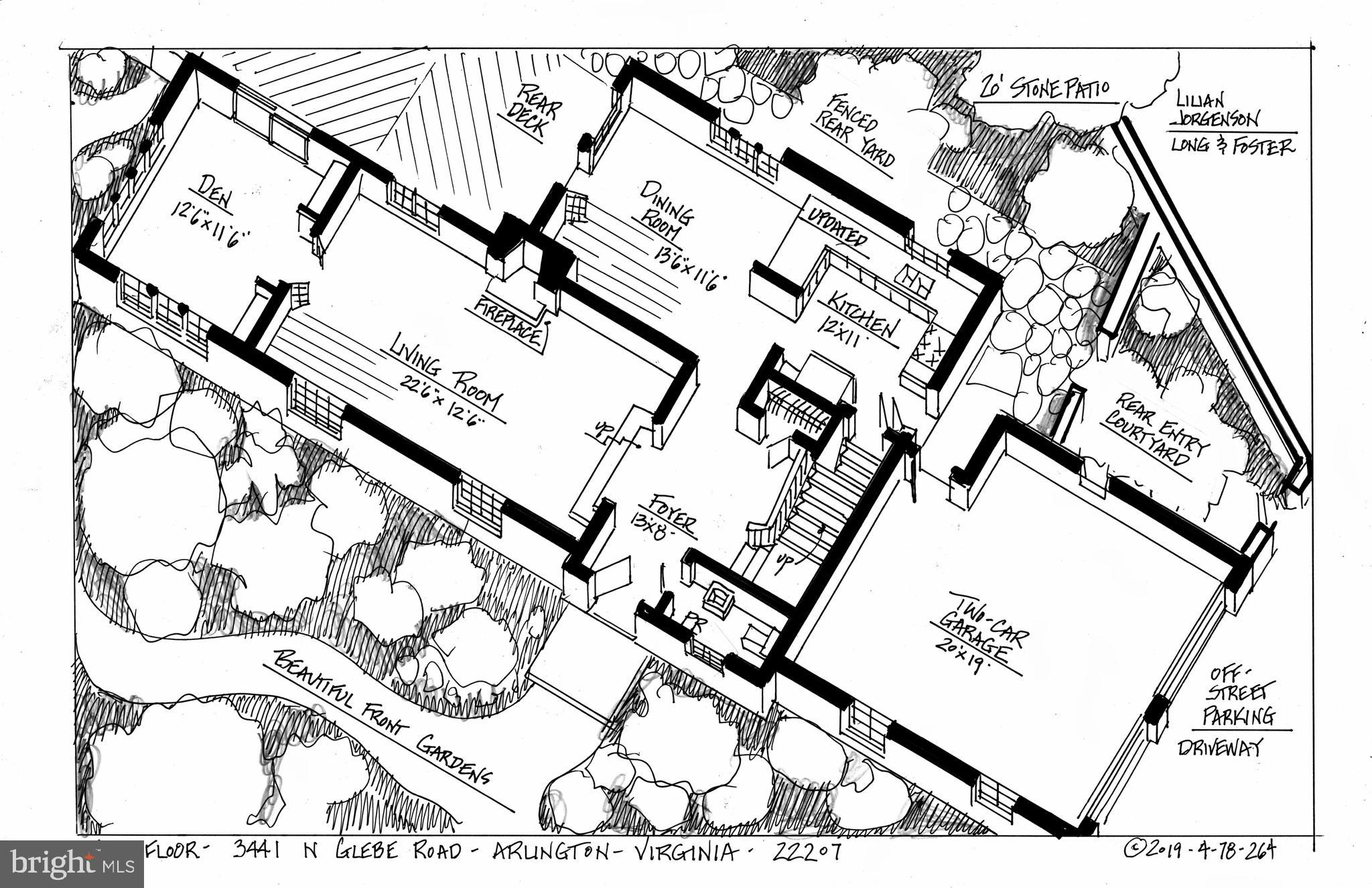 3441 North Glebe Road Arlington, VA 22207 - Photo 39 of 41 Main Level Floor Plan