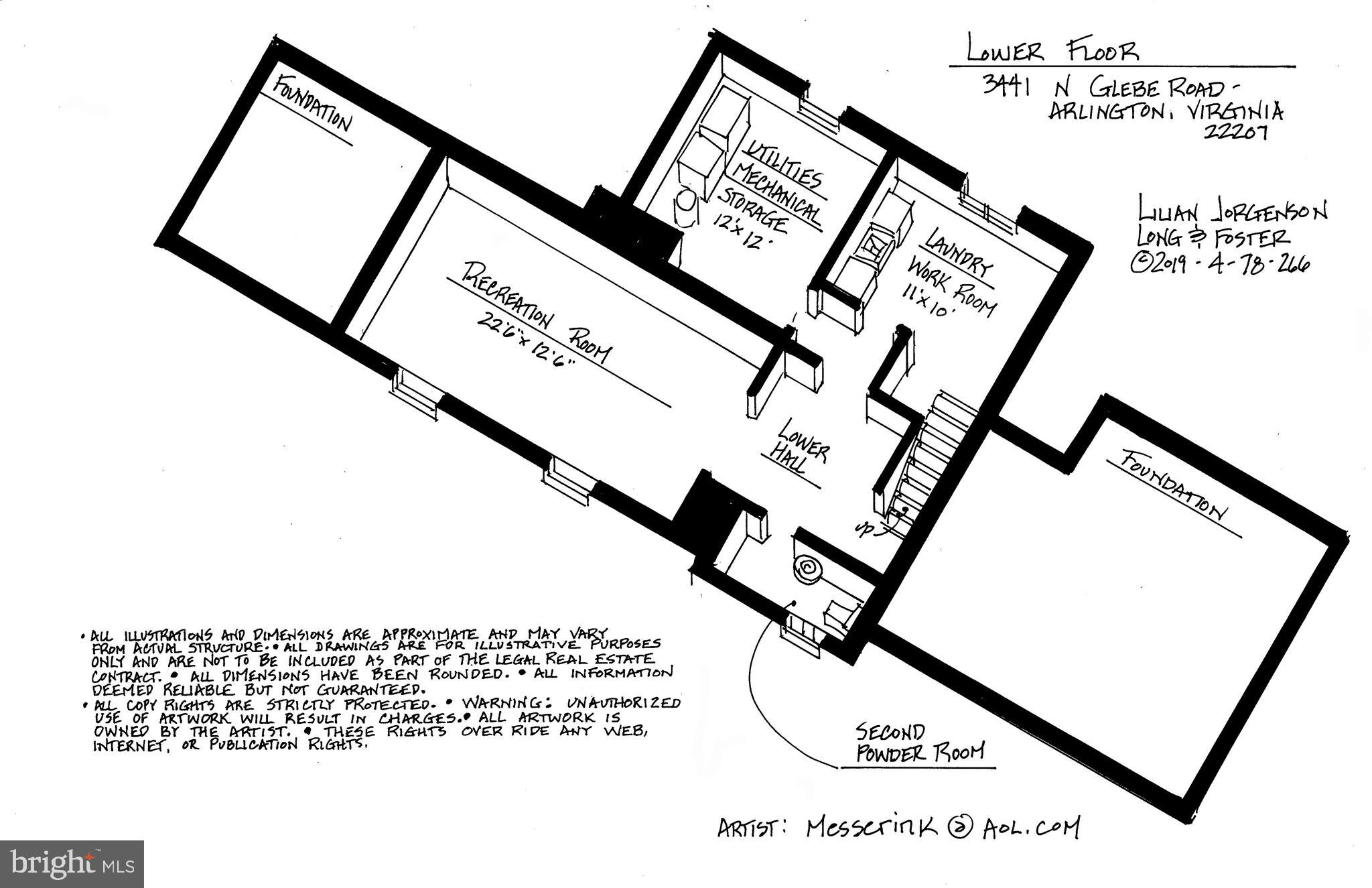 3441 North Glebe Road Arlington, VA 22207 - Photo 41 of 41 Lower Level Floor Plan