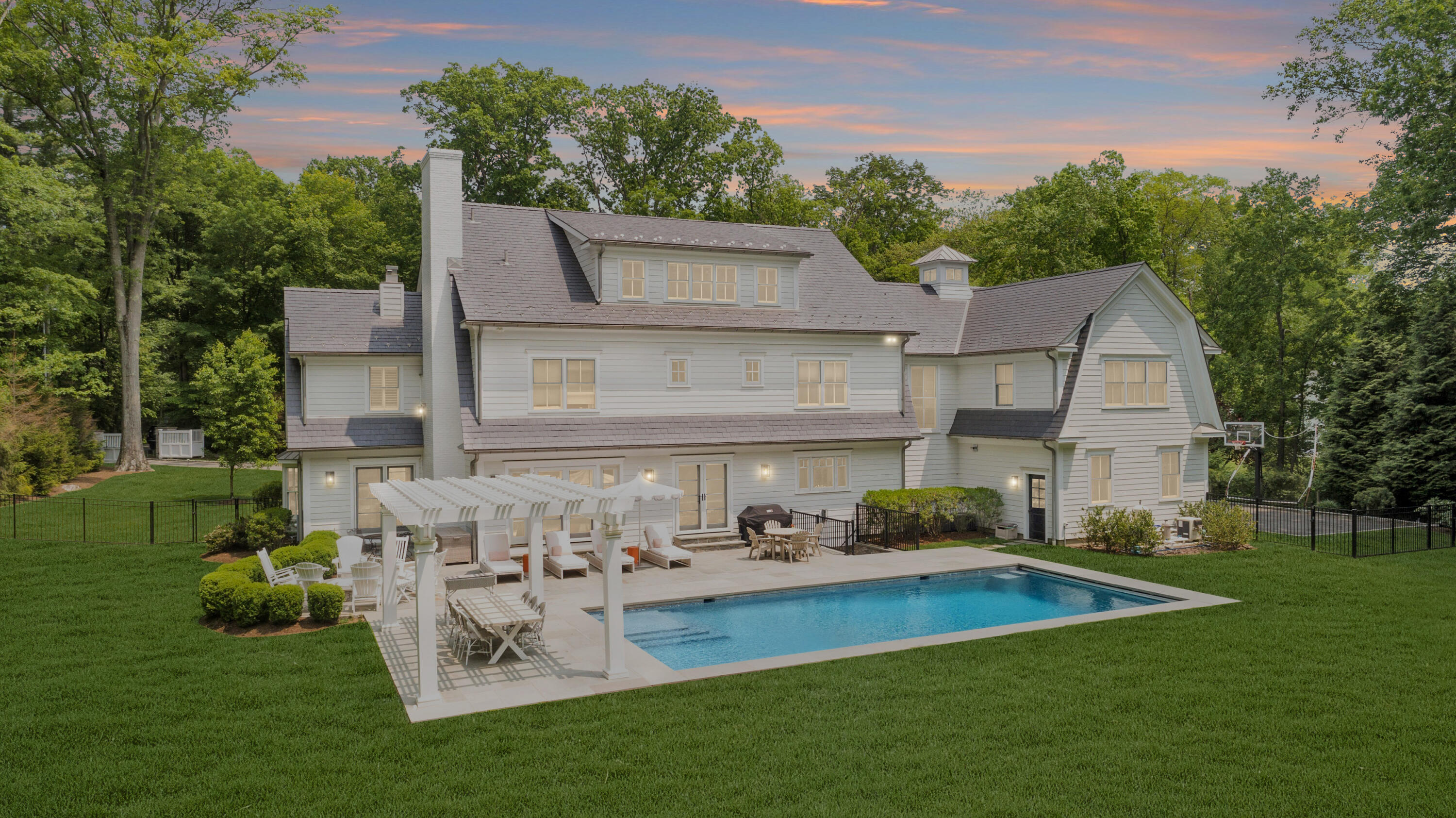 75 Parish Road New Canaan, CT 06840 - Photo 33 of 38 a view of house with garden and trees