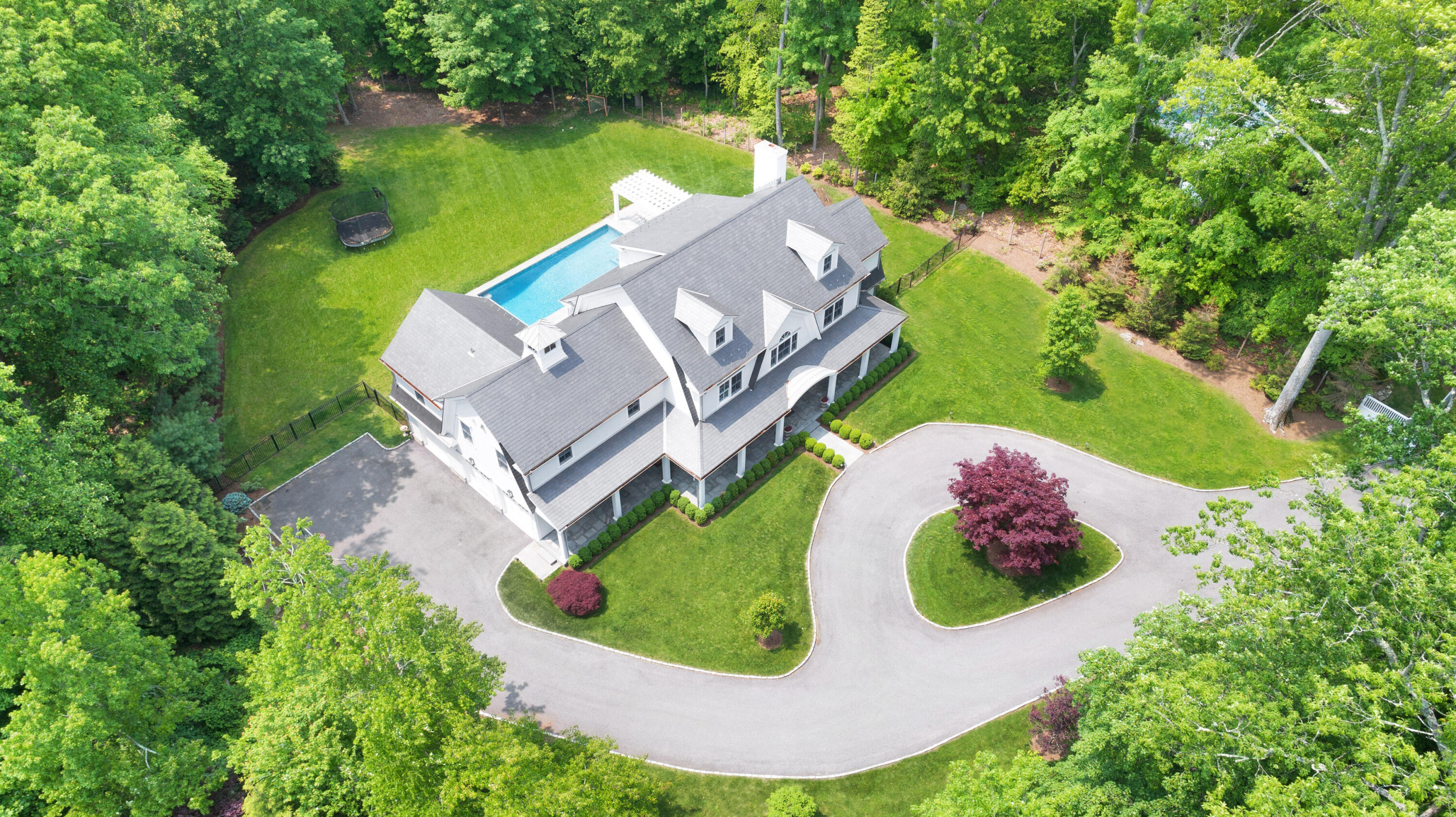 75 Parish Road New Canaan, CT 06840 - Photo 6 of 38 an aerial view of a house