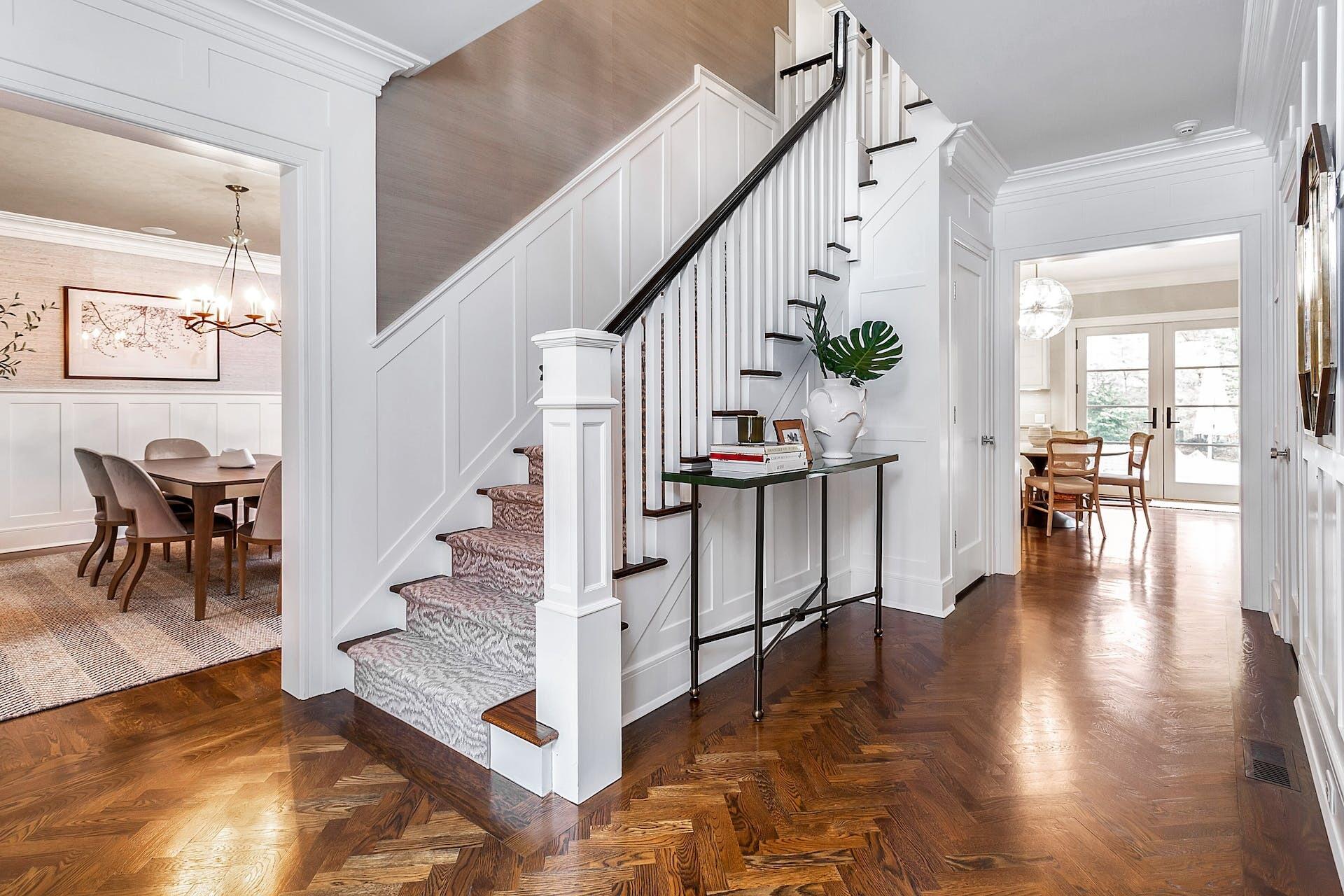 75 Parish Road New Canaan, CT 06840 - Photo 7 of 38 a view of entryway and hall with wooden floor
